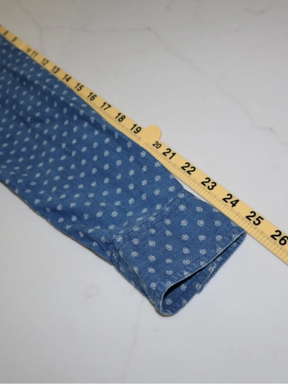 Levi's Blue Printed Denim Western Button-Down Shirt